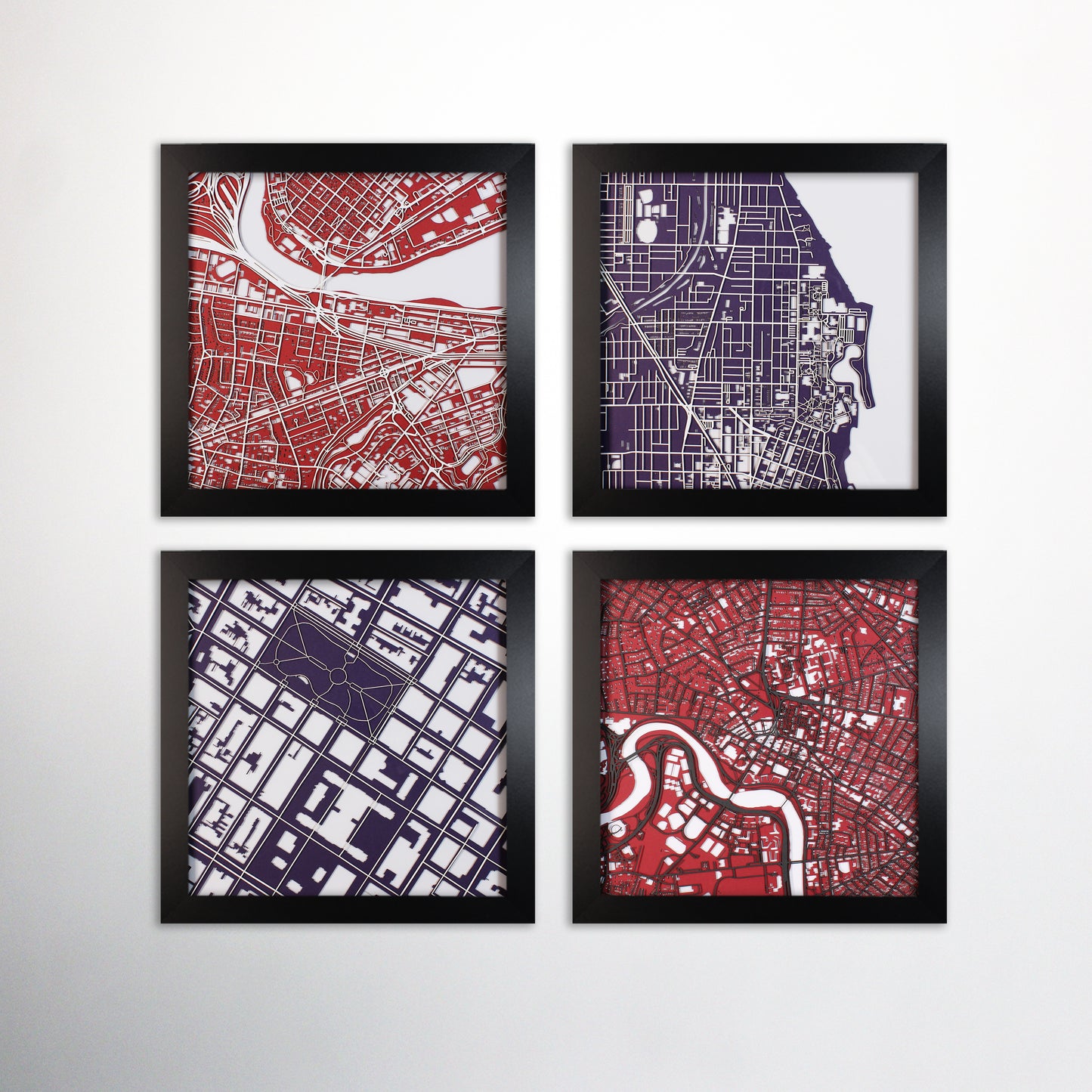 Harvard University Laser Cut Map - CarbonLight
