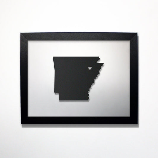 Arkansas laser cut map - CarbonLight