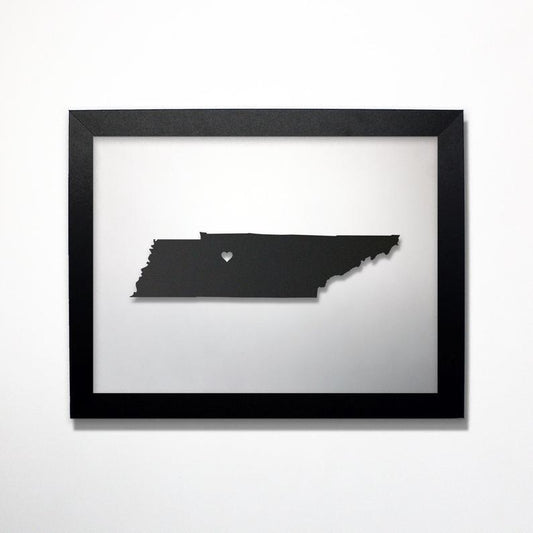 Tennessee laser cut map - CarbonLight